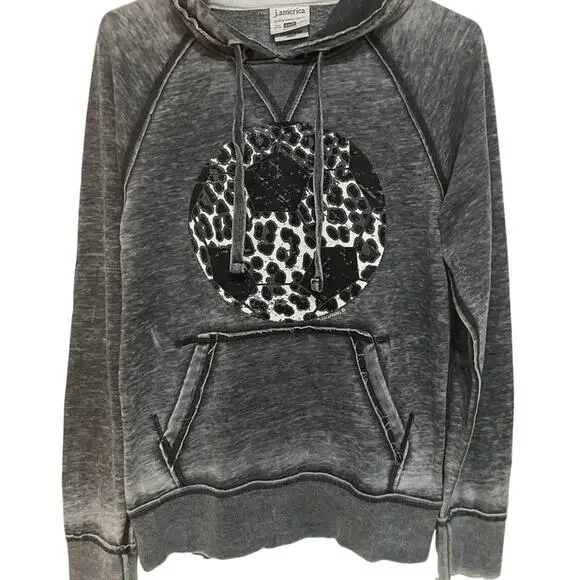 J. America Gray Graphic Sweater Soccer (S) - Picture 3 of 9